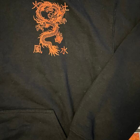 Grunge graphic scw black hoodie - Picture 3 of 6